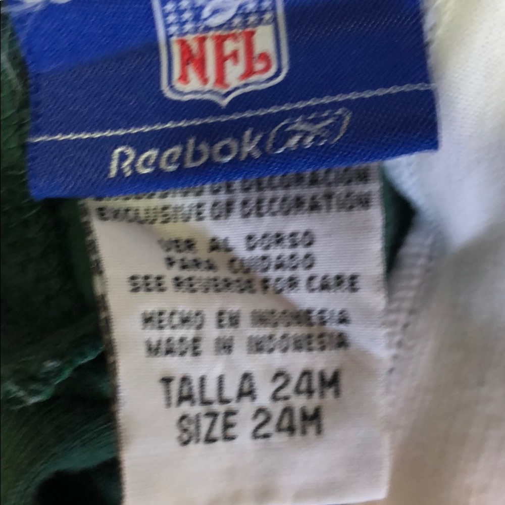 Reebok New York Jets 3-piece Baby Unisex Onesie Set Green & White 24 mos - Picture 4 of 4